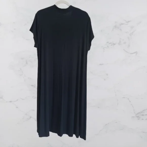 Eileen Fisher 1X Black Knit Dress - Picture 4 of 8